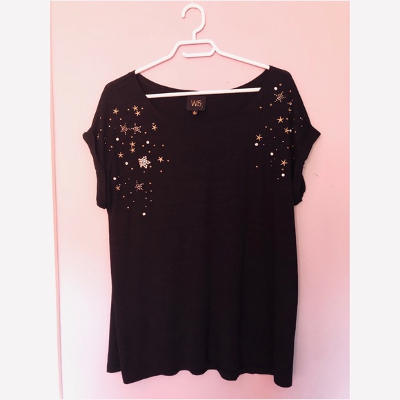 Anthropologie W5 concepts black star tee - Picture 1 of 7